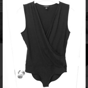 Ann Taylor V Neck Snap Bodysuit